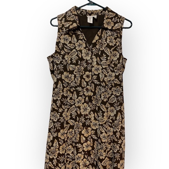 Coldwater Creek Dress Women’s Size P16 Button Down Front Sleeveless - Picture 8 of 11